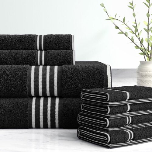 8 Piece 100% Cotton Towel Set