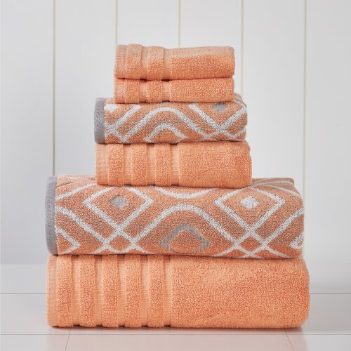 Mims 6 Piece 100% Cotton Towel Set