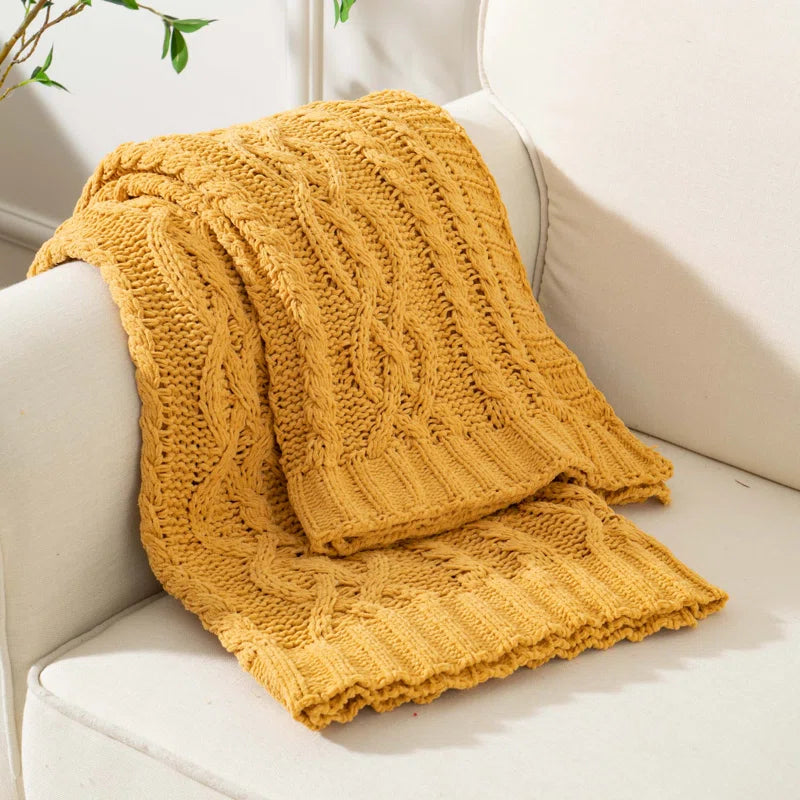 Shibles Knitted Luxury Chenille Throw